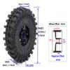 HOBBYSOUL Height 121mm 1.9 Tires and Wheels Rims Black, 1.9 Beadlock Wheels and Tires for 1/10 Mud Crawler Axial SCX10 Traxxas TRX-4 Redcat Gen8 Tamiay CC01, (4-Pack, Assembled) view 2