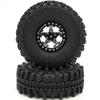 HOBBYSOUL Height 121mm 1.9 Tires and Wheels Rims Black, 1.9 Beadlock Wheels and Tires for 1/10 Mud Crawler Axial SCX10 Traxxas TRX-4 Redcat Gen8 Tamiay CC01, (4-Pack, Assembled) view 4