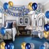 10th Birthday Party Decoration for Boys, Birthday Banner Number 10 Balloons Metallic Silver Blue Gold Latex Balloon for Boys Him Son Double Digits 10 Years Old Party Decoration Supplies(10th) view 3