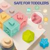 Baby Toys 6 to 12 Months, 5 In 1 Montessori Toys for 1 Year Old, Incl Travel Pull String Toy & Rattle Teether & Stacking Baby Block & Soft Infant Ring & Sensory Ball for Toddler 0-3-6-9-12 Month view 2