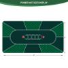 nuveti 47 x 24Inch Poker Mat Poker Table Top, Portable Texas Hold'em Poker Table Topper, Foldable Poker Table Tops Non-Slip Rubber Bottom for Card Games, Blackjack view 2