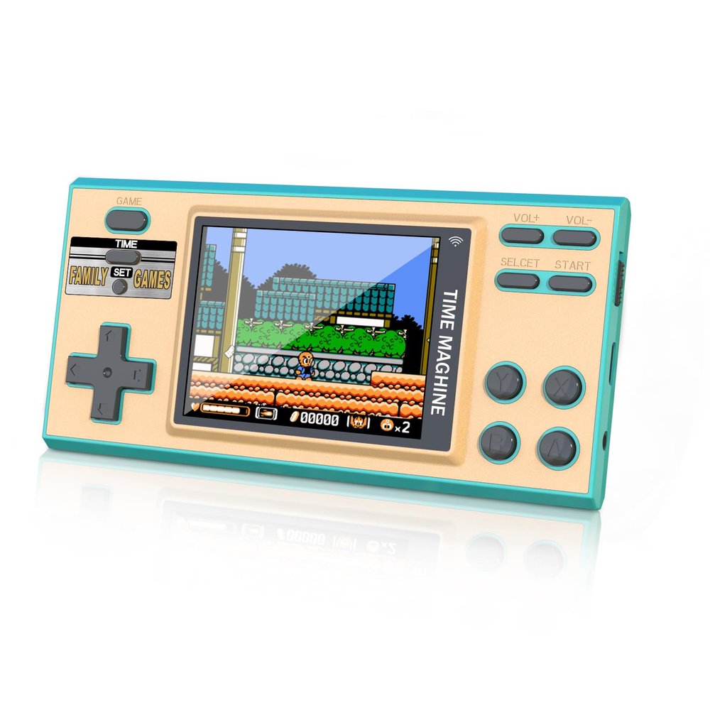 Kids Handheld Game Console with 200 Video Games for Kids, 16 Bit Games Travel Toys, 3 Inch Screen Pocket Game, Electronic Learning & Education Toys, Gifts for Boys and Girls (Blue)