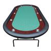 INO Design Poker Table for 10 Player Casino Games 96 inches Light Series with Cup Holders Wooden Racetrack Felt Foldable Legs, Green view 2