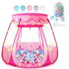 Baby Ball Pit for Toddler with 50 Balls, Pop Up Princess Tent with Star Lights for 1 2 3 Year Old Birthday Gift, 12-18 Months Baby Girl Toys with Carrying Bag, Indoor&Outdoor Play Tent for Kids view 1