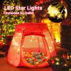 Baby Ball Pit for Toddler with 50 Balls, Pop Up Princess Tent with Star Lights for 1 2 3 Year Old Birthday Gift, 12-18 Months Baby Girl Toys with Carrying Bag, Indoor&Outdoor Play Tent for Kids view 3