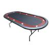 INO Design Poker Table for 10 Player Casino Games 96 inches Light Series with Cup Holders Wooden Racetrack Felt Foldable Legs, Black view 2