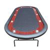 INO Design Poker Table for 10 Player Casino Games 96 inches Light Series with Cup Holders Wooden Racetrack Felt Foldable Legs, Black view 3