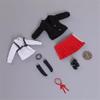 1/12 Scale Female Clothes,Female Student Shirt Pleated Skirt Coat Shoes Costume Outfit Clothing for 6inch PH TBL JO Female Action Figure Body (Long Sleeved Shirt Ver. D) view 1