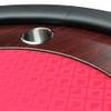INO Design Poker Table for 10 Player Casino Games 96 inches Light Series with Cup Holders Wooden Racetrack Felt Foldable Legs, Red view 3