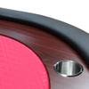 INO Design Poker Table for 10 Player Casino Games 96 inches Light Series with Cup Holders Wooden Racetrack Felt Foldable Legs, Red view 4