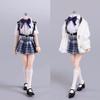 1/12 Scale Female Clothes,Female Student Shirt Pleated Skirt Coat Shoes Costume Outfit Clothing for 6inch PH TBL JO Female Action Figure Body (Short Sleeved Shirt Ver. B) view 2