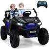 OLAKIDS 2 Seater Ride on Car for Kids, 12V UTV Kids' Electric Vehicles with Remote Control, Spring Suspension, Soft Start, Music Bluetooth FM, Battery Powered for Ages 3-8 (Jet Black) view 1