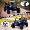 OLAKIDS 2 Seater Ride on Car for Kids, 12V UTV Kids' Electric Vehicles with Remote Control, Spring Suspension, Soft Start, Music Bluetooth FM, Battery Powered for Ages 3-8 (Jet Black) view 3