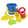 Idena 40239 Sand Toy Set 7 Pieces with Bucket, Watering Can, Sieve, 2 Moulds, Rake and Small Shovel, Various Colours view 2