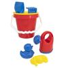 Idena 40239 Sand Toy Set 7 Pieces with Bucket, Watering Can, Sieve, 2 Moulds, Rake and Small Shovel, Various Colours view 3