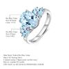 Kemstone Luxurious Geometric Natural Sky Blue Topaz Gemstone Ring | 925 Sterling Silver (6) view 2
