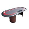 INO Design Poker Table for 10 Players 96 inches Oval Texas Hold'em Casino Games with Cup Holders Chip Tray Dropbox Speed Cloth, Black view 1