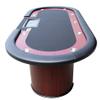 INO Design Poker Table for 10 Players 96 inches Oval Texas Hold'em Casino Games with Cup Holders Chip Tray Dropbox Speed Cloth, Black view 2