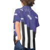 AmzPrint Halloween Shirt for Toddler Boys Spider Web Print Hawaiian Shirts Button Down Purple Tops for Kids Holiday Costume view 4