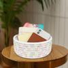 ABenkle Small Woven Basket, Empty Tiny Shallow Storage Basket, Mini Cotton Rope Baskets, Round Decorative Hamper, Basket Storage Bins for Toys, Spa, Socks, Nursery, Living Room view 3