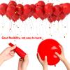 100pcs Red and white balloons 12 Inch Thickened Latex Red white Balloons for Mother's Day Decoration Valentine's Day Birthday Wedding Mother's Day Christmas Party Decorations view 4