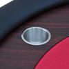INO Design Poker Table for 10 Players 96 inches Oval Texas Hold'em Casino Games with Cup Holders Chip Tray Dropbox Speed Cloth, Red view 4