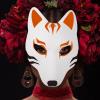 SEWACC White Unpainted DIY Blank Mask Halloween Fox Mask Costume DIY Blank White Fox Unpainted Craft for Halloween Masquerade Party for Party view 2
