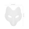SEWACC White Unpainted DIY Blank Mask Halloween Fox Mask Costume DIY Blank White Fox Unpainted Craft for Halloween Masquerade Party for Party view 4