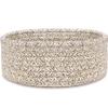 ABenkle Small Woven Basket, Empty Tiny Shallow Storage Basket, Mini Cotton Rope Baskets, Round Decorative Hamper, Basket Storage Bins for Toys, Spa, Socks, Nursery, Living Room- Mixed Brown view 1