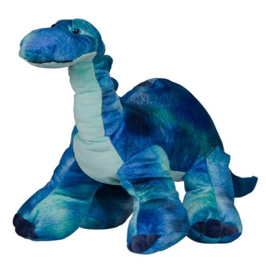 Adorable Burly The Brachiosaur Stuffed Toy (8") - Long Neck, Big Feet, and Fossilized Footprints on Your Heart! Adorable Dinosaur Plush with Plastic Eyes, Locking Zip Tie, and Closure.