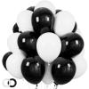100pcs Black and White Balloons 12 Inch Thickened Latex Balloons for Birthday Wedding Graduation Party Decorations (Black White balloon) view 1