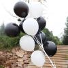 100pcs Black and White Balloons 12 Inch Thickened Latex Balloons for Birthday Wedding Graduation Party Decorations (Black White balloon) view 3