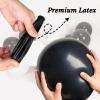 100pcs Black and White Balloons 12 Inch Thickened Latex Balloons for Birthday Wedding Graduation Party Decorations (Black White balloon) view 4