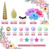 38 PCS Unicorn Cake Topper Unicorn Flower Cake Decorations with Flowers Balls Stars Unicorn Happy Birthday Cake Decorations (Flower) view 2