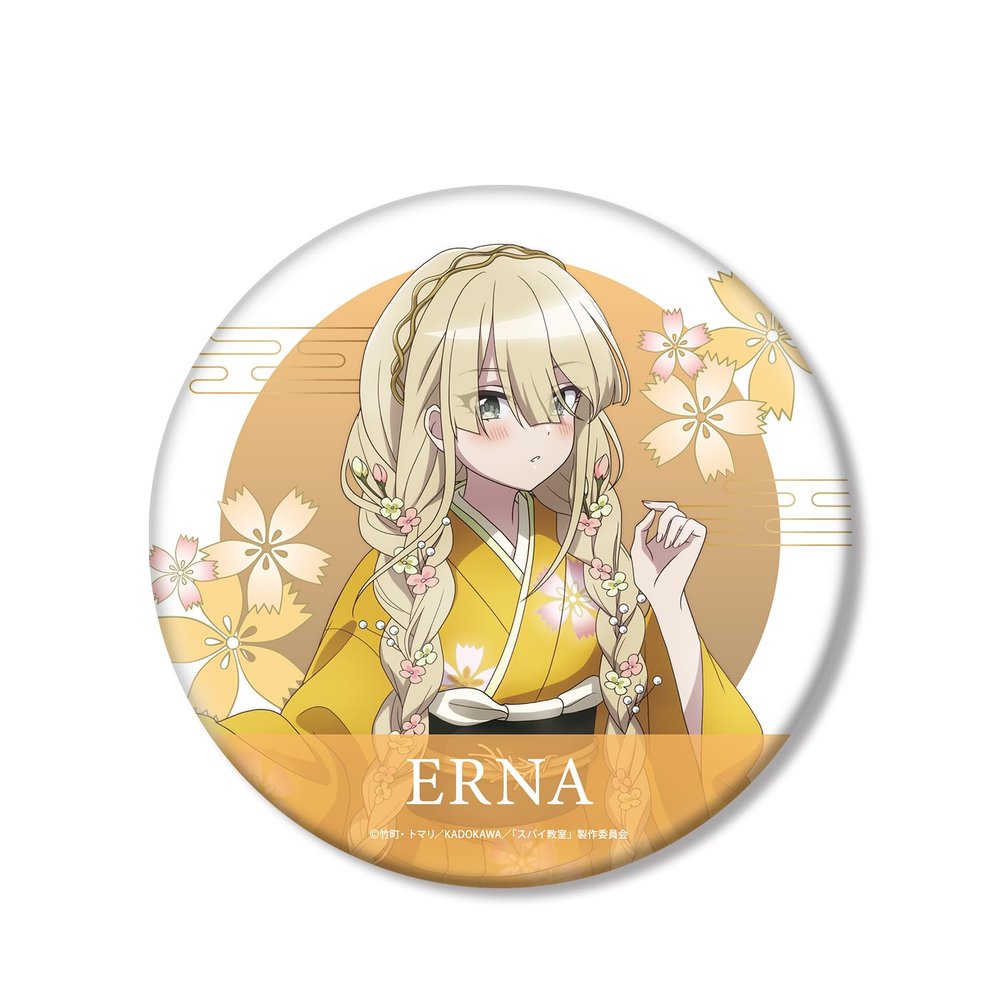 TV Anime Spy Classroom Illustrated Illustration Elna Floral Kimono Version Big Can Badge