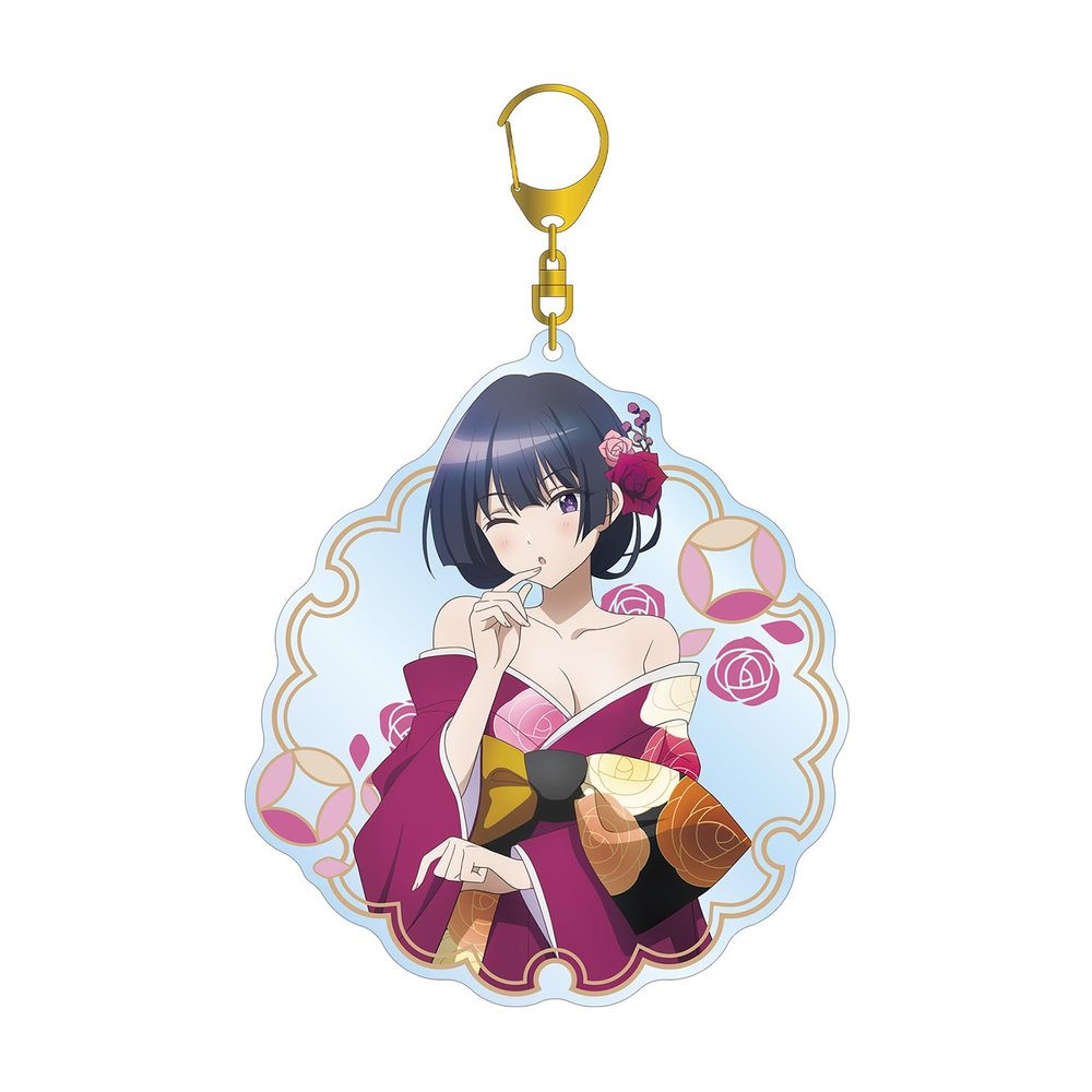 (Armabianca) TV Anime Spy Classroom Drawing Illustration Tear Floral Kimono Version Big Acrylic Key Holder