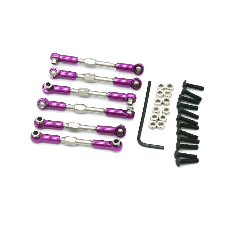 ZHIPAIJI for Wltoys Rc Buggy Part, for Wltoys 124017 124019 Rc Off-Road Car Metal Tie Rod Replacement for Wltoys 124017 124019 RC Car Part for Wltoys 124017 124019 Car Accessories