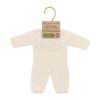 Miniland Clothes for Dolls 15 3/4'' Knitted Pajama White Color - ECO, Made in Spain, Quality, Role Play, Educational view 2