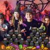 144Pcs Halloween Party Favors for Kids, 18 Prefilled Mini Plastic Witch Cauldron Halloween Goodie Bag Pinata Fillers Halloween Treats Non Candy Bulk Classroom Prizes Trick or Treat Toys Party Gifts view 3