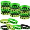 48PCS Green Alien Party Rubber Bracelets, Outer UFO Space Alien Themed Birthday Party Decorations Supplies Decor Gifts Goodie Bag Favors Green Alien Silicone Wristbands view 1