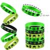 48PCS Green Alien Party Rubber Bracelets, Outer UFO Space Alien Themed Birthday Party Decorations Supplies Decor Gifts Goodie Bag Favors Green Alien Silicone Wristbands view 2