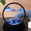 Dynamic Sand Art Motion,Flowing Sand Painting, Moving Sand Art Picture, Flowing Sand Frame Relaxing Desktop Home Office Work Dcor Room3D Deep-sea Sand Painting Art Landscape Home Decoration Desktop view 2