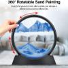 Dynamic Sand Art Motion,Flowing Sand Painting, Moving Sand Art Picture, Flowing Sand Frame Relaxing Desktop Home Office Work Dcor Room3D Deep-sea Sand Painting Art Landscape Home Decoration Desktop view 3