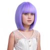 DUDUWIG Purple Bob Wig Bob Lavender Wigs Short Straight Wig Purple Bob Wigs with Bangs Hairnet Include (Small Size) view 2
