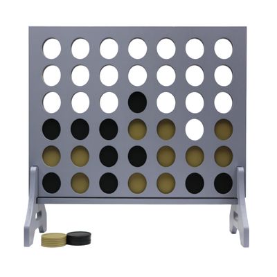 Tailgating Pros Premium Grey Giant Four in a Row with Carrying Case - Jumbo Oversized Outdoor Yard Game - Connect Multiple Pucks in a Row to Win - Many Puck Colors Available!