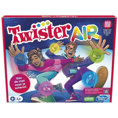 Hasbro Gaming AR Twister Game with App, Augmented Reality Twister, Connects to Smart Devices, Active Party Games, Age 8+, Includes 8 Colorful Straps and Device Stand