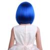 DUDUWIG Girls Blue Bob Wig with Bangs for Kids - Short Straight Blue Wig with Hairnet Include view 4