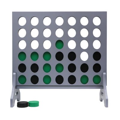 Tailgating Pros Premium Grey Giant Four in a Row with Carrying Case - Jumbo Oversized Outdoor Yard Game - Connect Multiple Pucks in a Row to Win - Many Puck Colors Available!