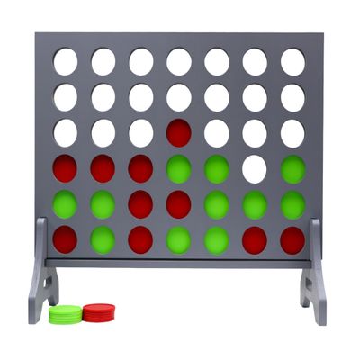 Tailgating Pros Premium Grey Giant Four in a Row with Carrying Case - Jumbo Oversized Outdoor Yard Game - Connect Multiple Pucks in a Row to Win - Many Puck Colors Available!