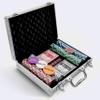 SereneLife Poker Chip Set for Texas Holdem, Blackjack Gambling- 11.5 Gram Casino Chips Set w/Aluminum Case, Playing Cards, Button, Dice- 200 PCS (Silver) view 1
